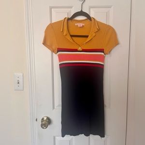 Urban Outfitters UO Ribbed Striped Polo Dress